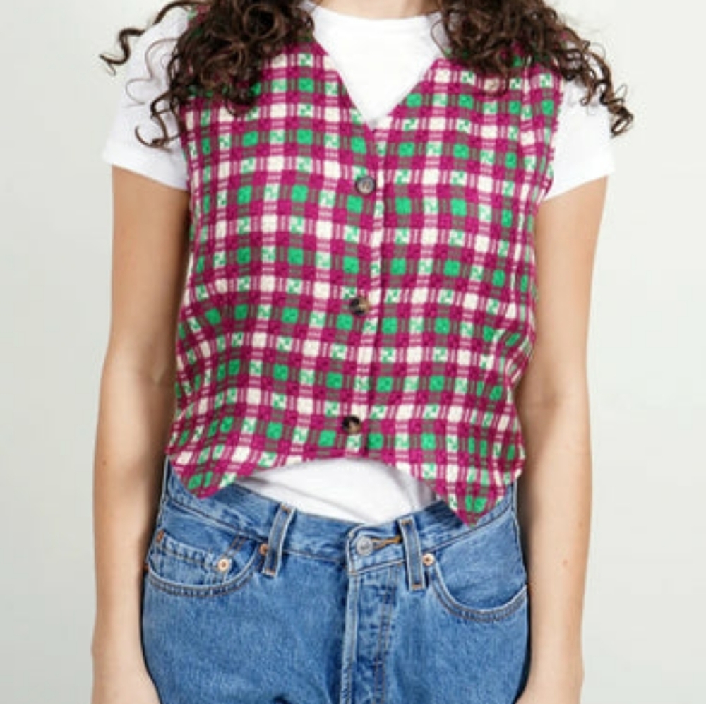 Super cute Saint Geraldine woven sleeveless top, size small, NWT!